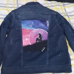 Knit denim jacket